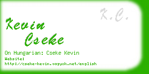 kevin cseke business card